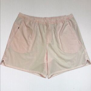 Women's Pink Elastic-Waist Active Shorts